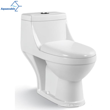 Aquacubic Populärer Keramikwaschung Dual-Flush Einteiliger Toilettenschale